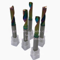 carbide single blade downcut end mills for drilling wood and alloy aluminum